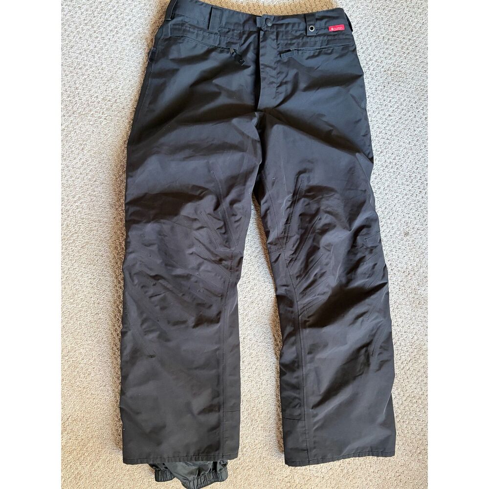 Burton Sm Snowboard Ski Pants Adjustable Waist Waterproof Integrated Boot Gaiter